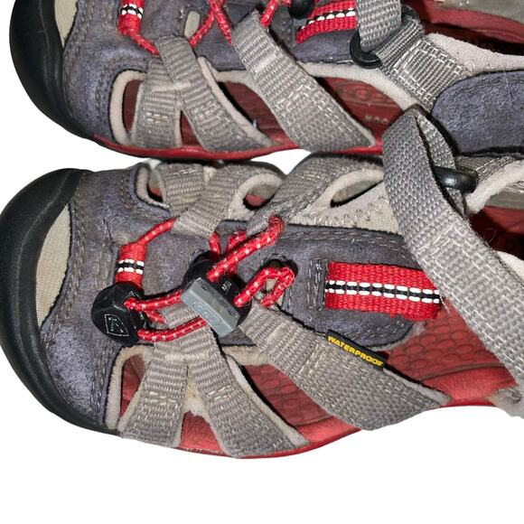 Keen Kid Sz 12 Sandals Seacamp II CNX Water Hook Loop Magnet Racing Red 1014123 - Picture 5 of 15